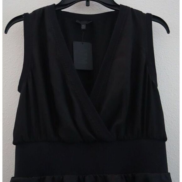 ATM x Anthony Thomas Melillo Women's Sz S Black Silk Surplice Mini Dress $475 - Picture 5 of 8